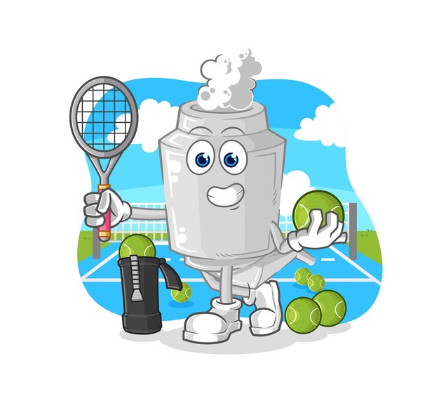 Escape juega vector de caracteres de ilustración de tenis