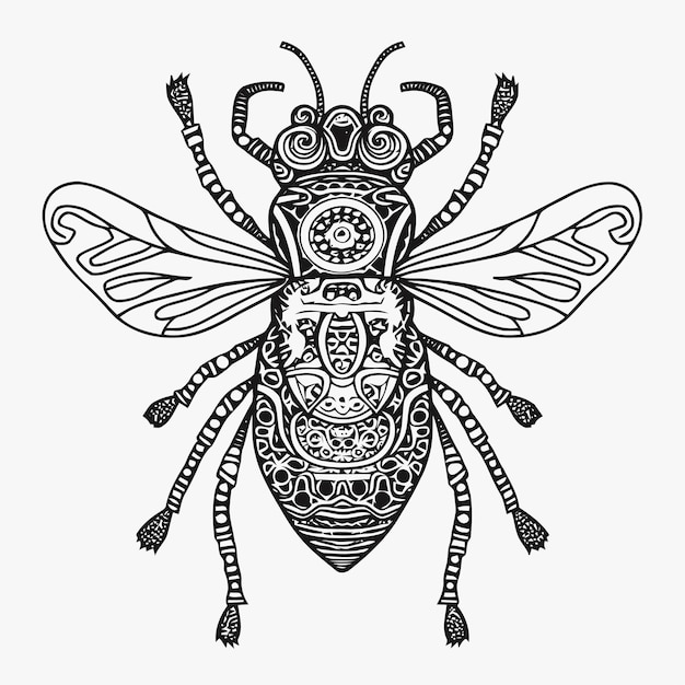 Escarabajo tribal Diseño tribal con objeto escarabajo