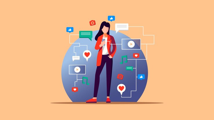 Vector las escclavitud de las redes sociales