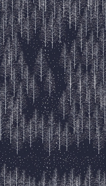 Escena del bosque de invierno