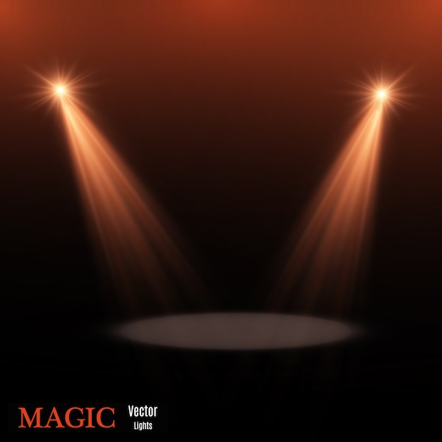 Escena de la entrega de premios. Spotlight, efecto de luz