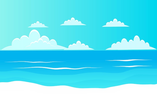Escena de fondo del diseño del océano azul
