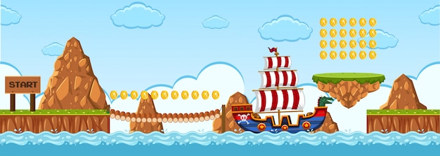 Una escena de juego pirate scene