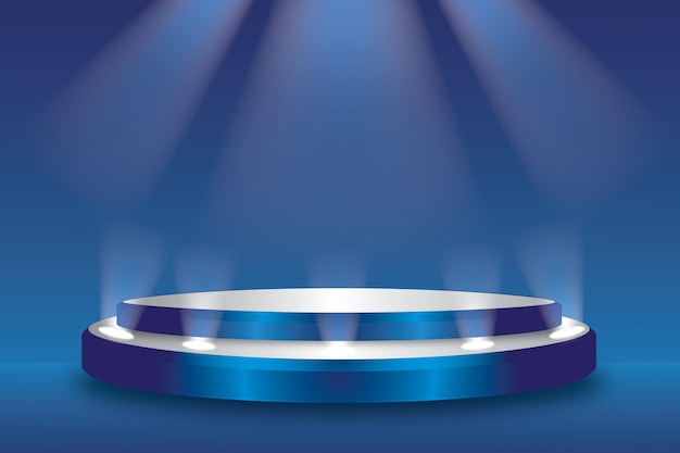 Escena de podio de escenario vectorial libre con para la ceremonia de entrega de premios