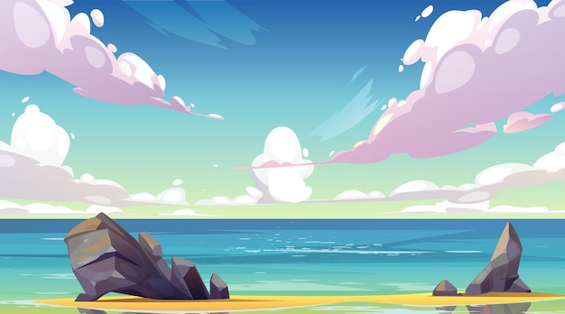 Escena tranquila en la playa