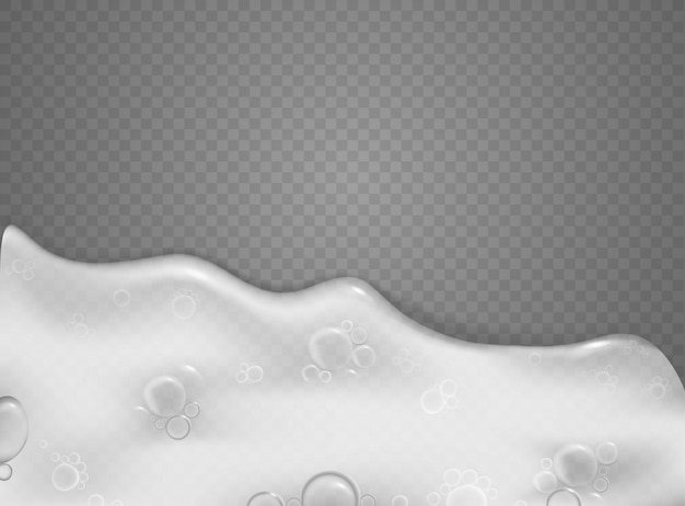 Vector escena transparente con efecto espuma.