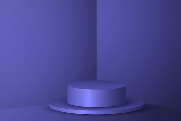 Un escenario minimalista y elegante para exhibir sus productos. Plataforma o podio. Maqueta para presentación de moda. Ilustración vectorial.