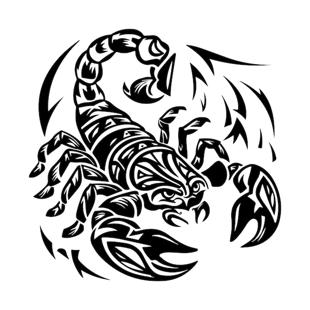 un escorpión tribal para el tatuaje