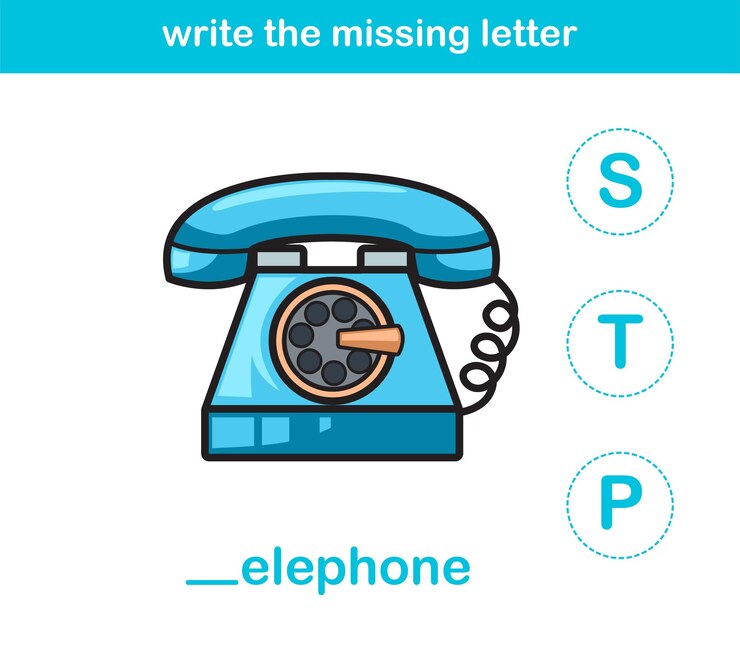 Vector escriba la letra que falta en el vector de ilustración