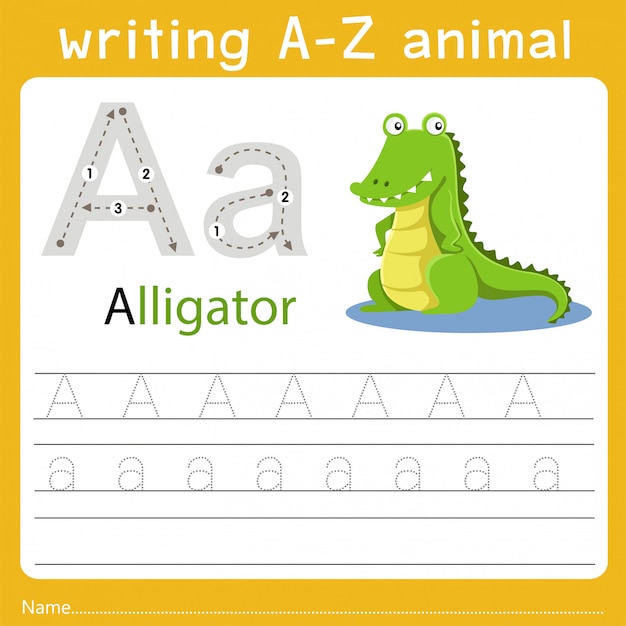 escribiendo az animal a