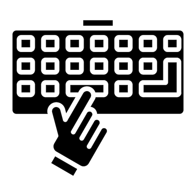 Escribir en el estilo de ilustración vectorial del teclado