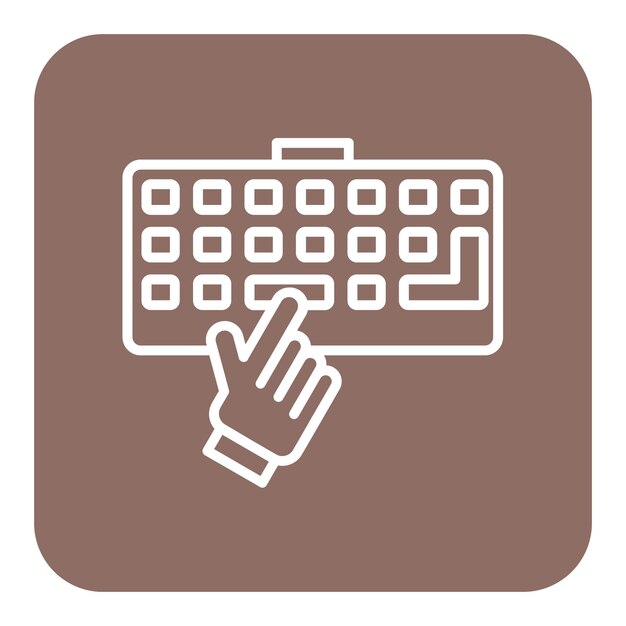 Escribir en el estilo de ilustración vectorial del teclado