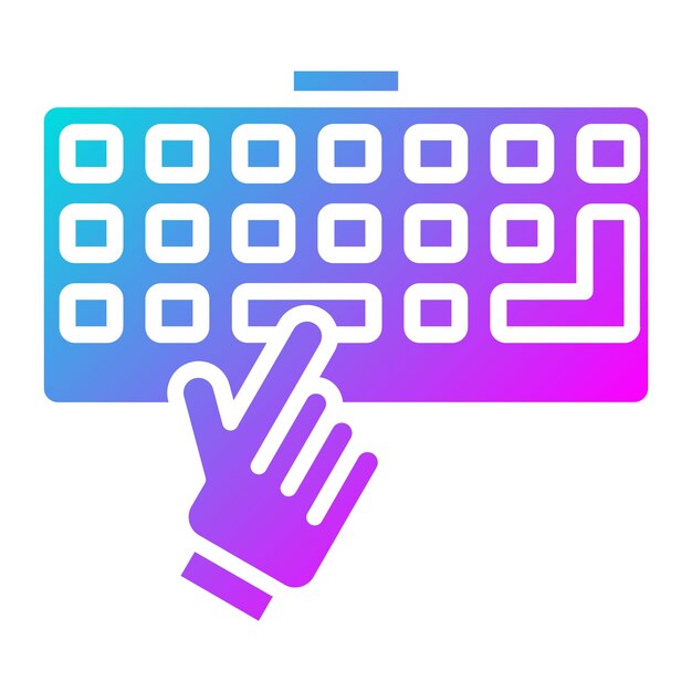Escribir en el estilo de ilustración vectorial del teclado