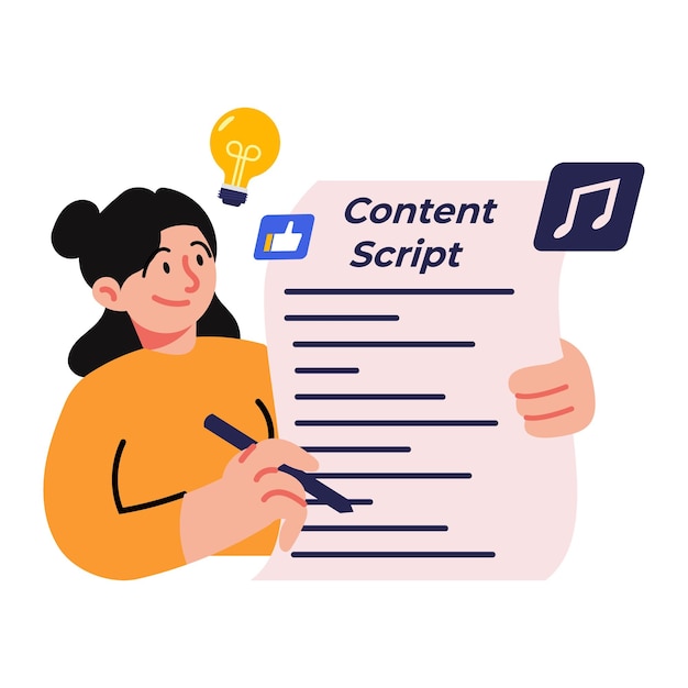 escribir un guión de contenido de redes sociales