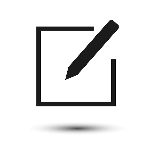 Escribir icono de pluma sms aislado sobre fondo blanco Ilustración vectorial
