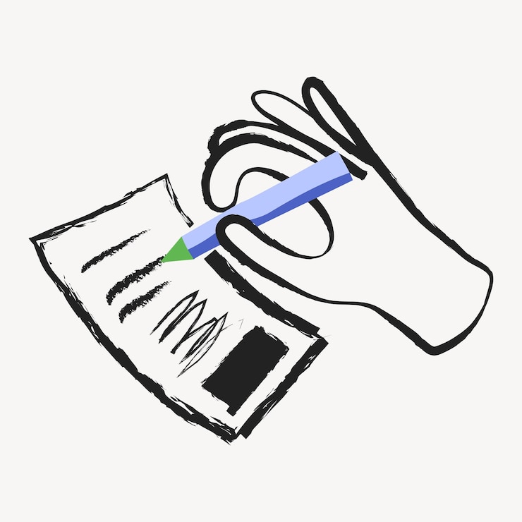 Vector escribir pegatina a mano garabateo colorido en vector de diseño estético