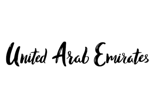 Escriptura elegante de los árabes unidos