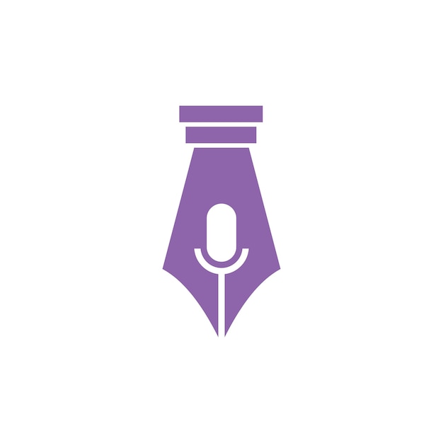 escritor de podcast sencillo elegante creativo geométrico diseño de logotipo moderno