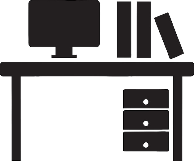 Escritorio de computadora y diseño de vector de logotipo de mouse