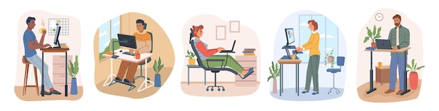 Escritorio ergonómico y espacio de trabajo cómodo
