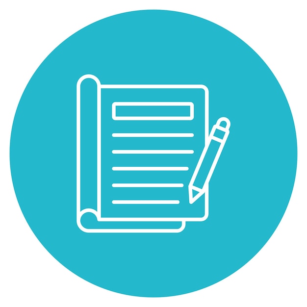 Escritura de imágenes vectoriales de iconos de contenido Se puede utilizar para el servicio de marketing en Internet