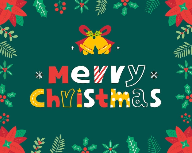 Escritura a mano de Feliz Navidad Marco de Feliz Navidad