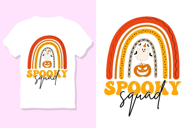 Escuadrón espeluznante diseño de sublimación SVG de Halloween retro