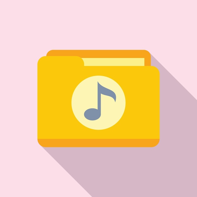 Escuchar icono de lista de reproducción vector plano Canción de música Escuchar audio