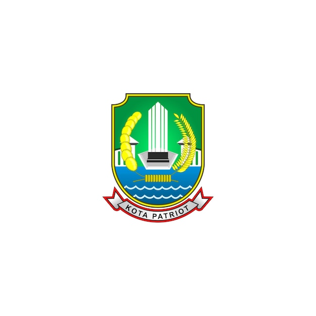 Vector escudo de aems de bekasi lambang kota bekasi