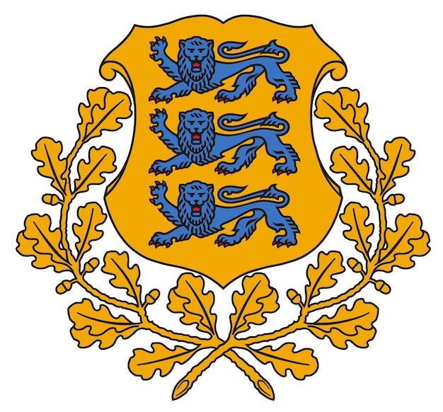 Vector escudo de armas de estonia