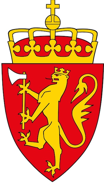 Vector escudo de armas de noruega