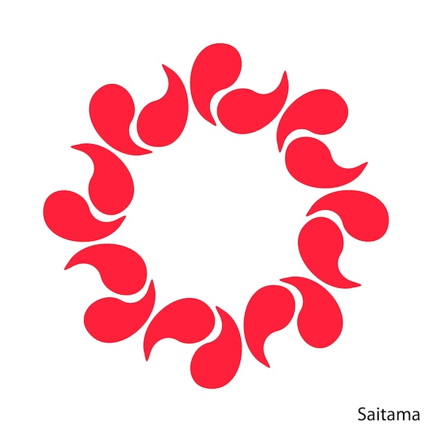 El escudo de armas de Saitama es un emblema vectorial de la prefectura de Japón