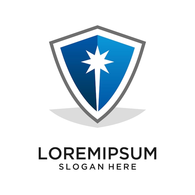un escudo azul con una estrella