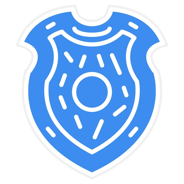 Un escudo azul con un fondo blanco con un escudo azul en él