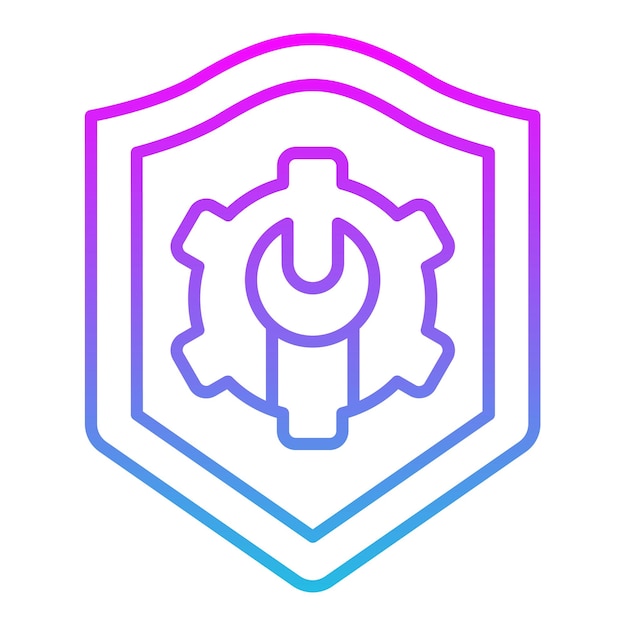 un escudo azul y rosa con un símbolo azul que dice fuego