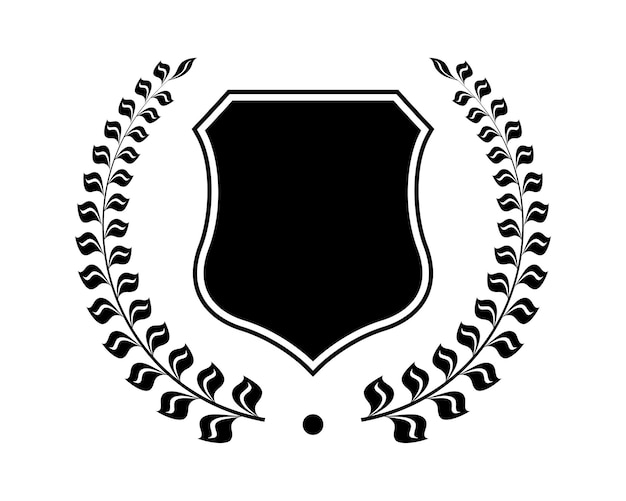 Escudo de brazo vector color negro