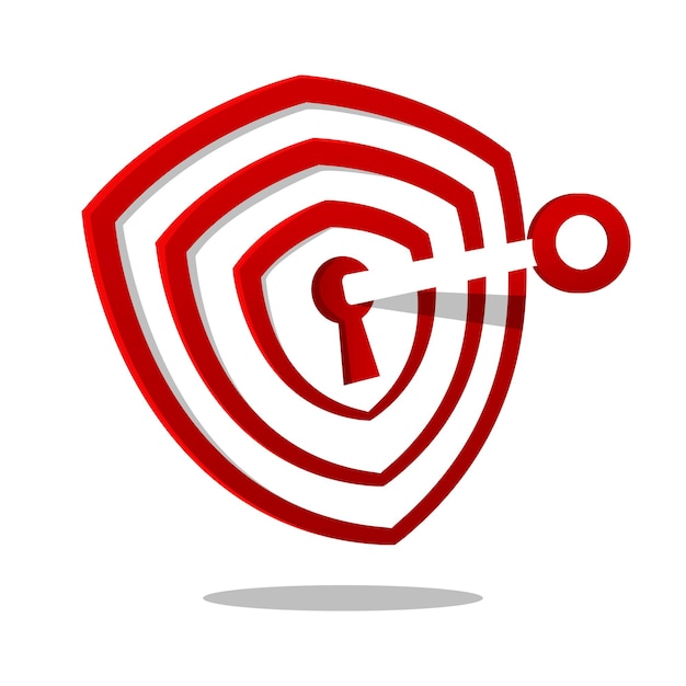Escudo con candado e icono de seguridad
