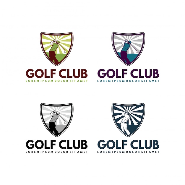 Escudo de club de golf en estilo retro vintage