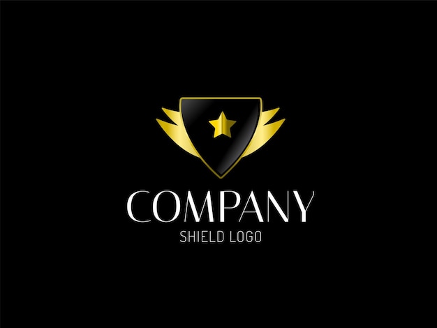 escudo, empresa, logotipo, dorado, icono