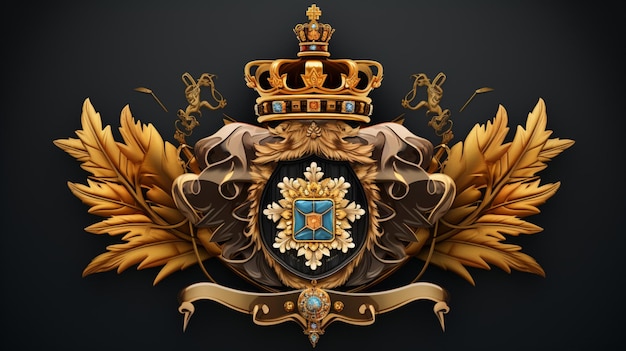 Vector un escudo con el escudo en él