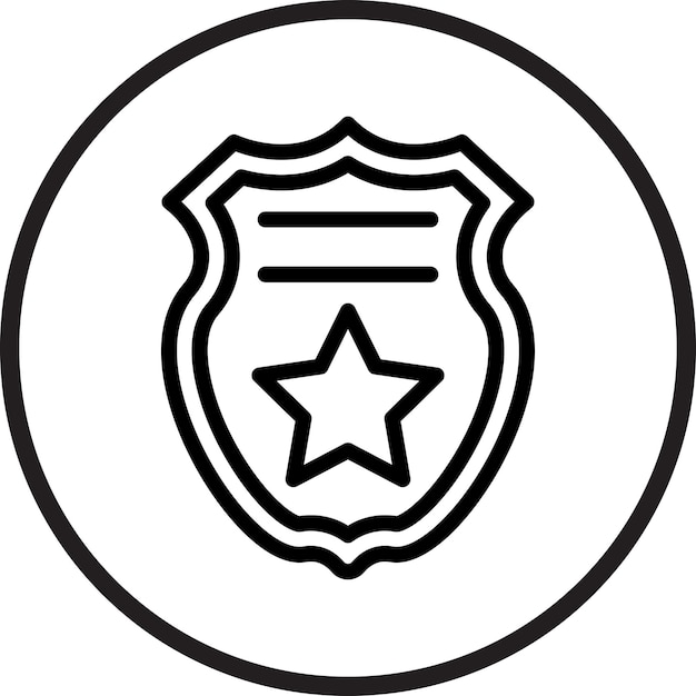 un escudo con una estrella en él que dice policía
