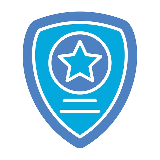 un escudo con una estrella y un escudo azul con una estrella