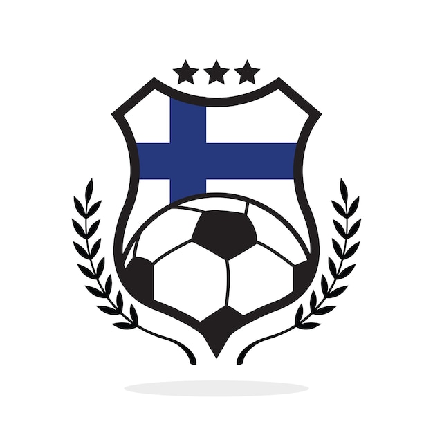 Escudo de fútbol de la bandera nacional de Finlandia