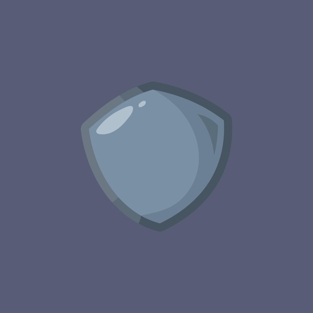 escudo de hierro en diseño de vector plano
