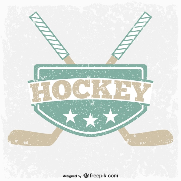 Escudo de hockey vintage