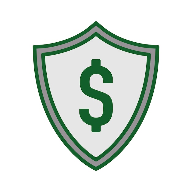 Escudo con icono de dólar