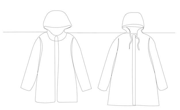 Escudo impermeable dibujo en un vector de línea continua
