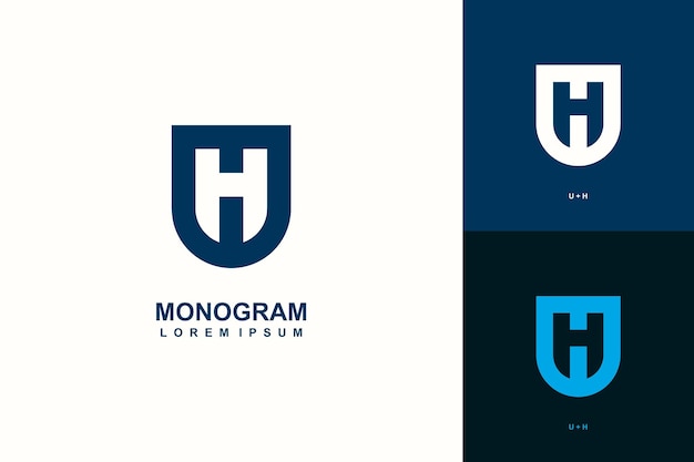 Un escudo con la letra h en él
