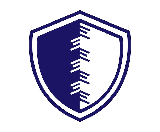 Escudo del logotipo de seguridad web con ojos de alas, cerraduras, engranajes y protección