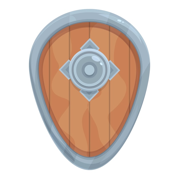 Escudo de madera con marco metálico y remaches que protegen de flechas y espadas